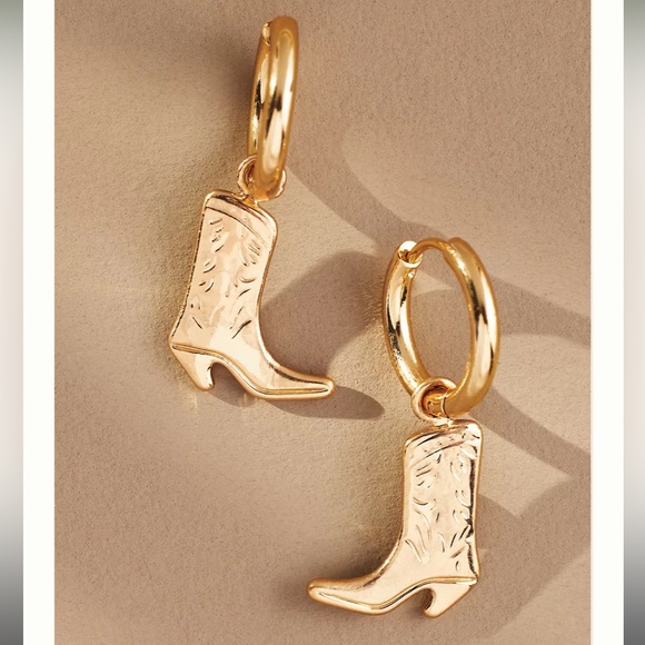 Cowboy Boot Huggie Earrings - Picture 3 of 5
